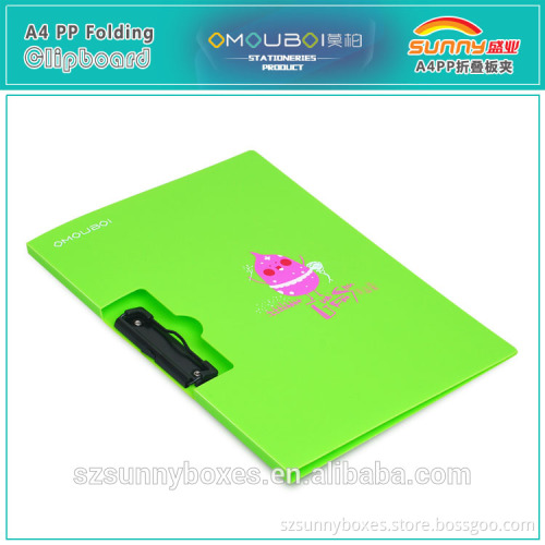 Hard & Eco-friendly PP File Holder Document Metal Board Clip Folder
